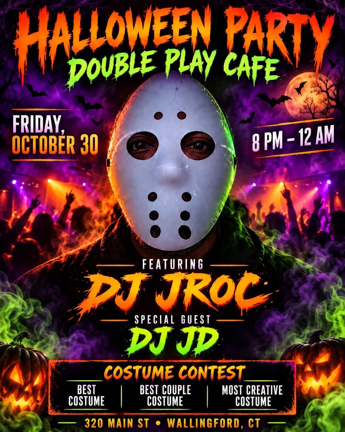 Halloween Party at Double Play Cafe — Friday October 30, 8 PM to 12 AM